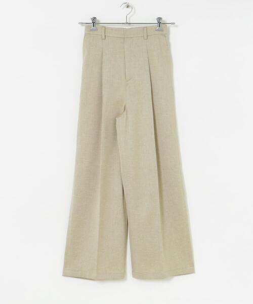 URBAN RESEARCH(アーバンリサーチ)の「『UVカット/吸水速乾/イージーケア』『UR TECH DRYLUXE』ツイードワイドパンツ(その他パンツ・レディース・ベージュ/グレー・36/38)」の10枚目の写真