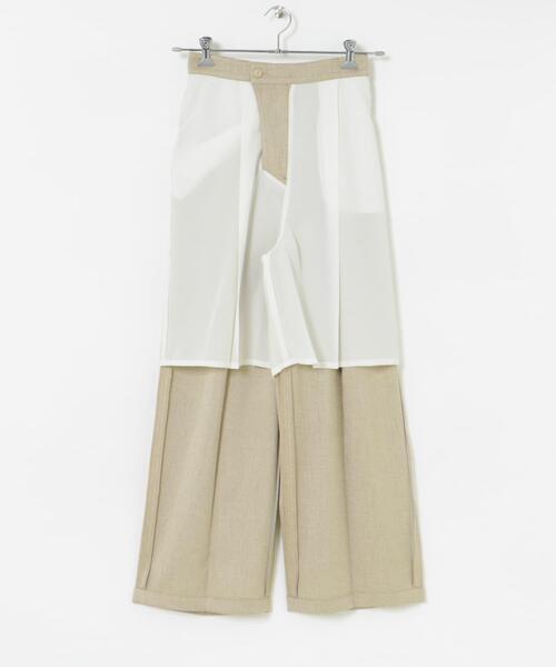 URBAN RESEARCH(アーバンリサーチ)の「『UVカット/吸水速乾/イージーケア』『UR TECH DRYLUXE』ツイードワイドパンツ(その他パンツ・レディース・ベージュ/グレー・36/38)」の13枚目の写真