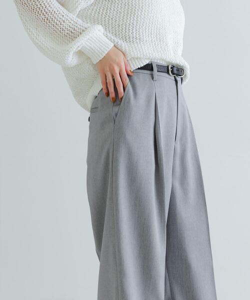URBAN RESEARCH(アーバンリサーチ)の「『UVカット/吸水速乾/イージーケア』『UR TECH DRYLUXE』ツイードワイドパンツ(その他パンツ・レディース・ベージュ/グレー・36/38)」の17枚目の写真
