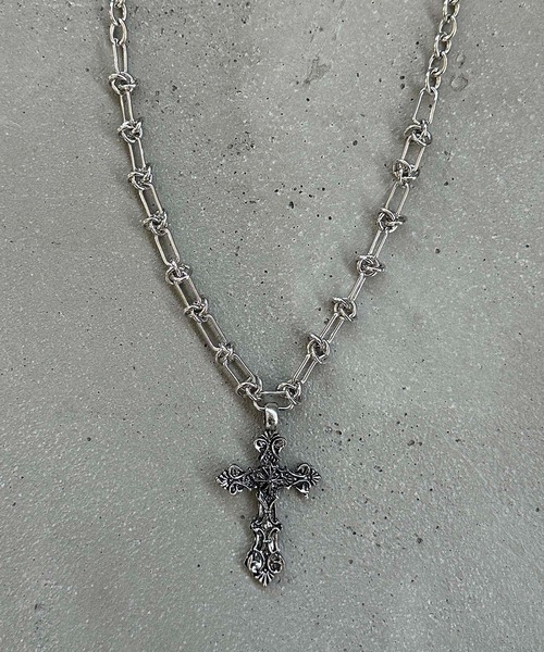 apres jour mignon（アプレジュールミニョン）の「【apresjour mignon×ARIAZ】クロスチェーンネックレス（ネックレス・レディース・シルバー・ONESIZE）」の2枚目の写真