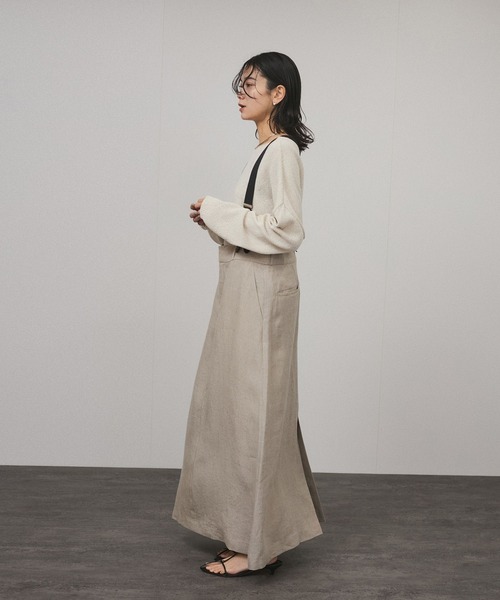 極美品 17SS⭐️ワイズ サスペンダーロングスカート コットンリネン 1サイズ 極美品 17SS⭐️ワイズ サスペンダーロングスカート コットン