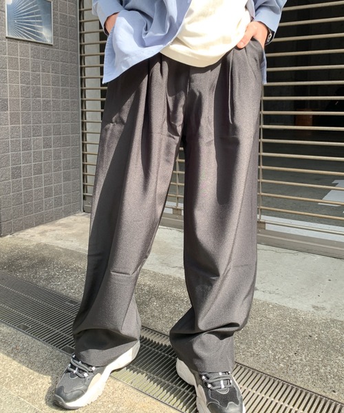 link lot(リンクロット)の「フロントタックワイドスラックスパンツ(スラックス・メンズ・ブラウン/グレー/ブラック・L/M)」の20枚目の写真