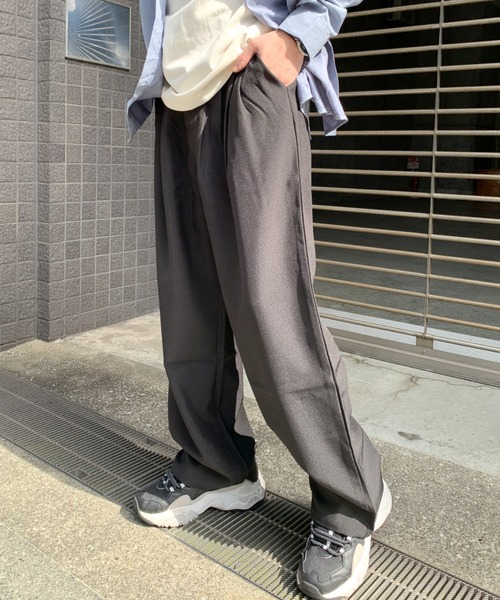 link lot(リンクロット)の「フロントタックワイドスラックスパンツ(スラックス・メンズ・ブラウン/グレー/ブラック・L/M)」の21枚目の写真