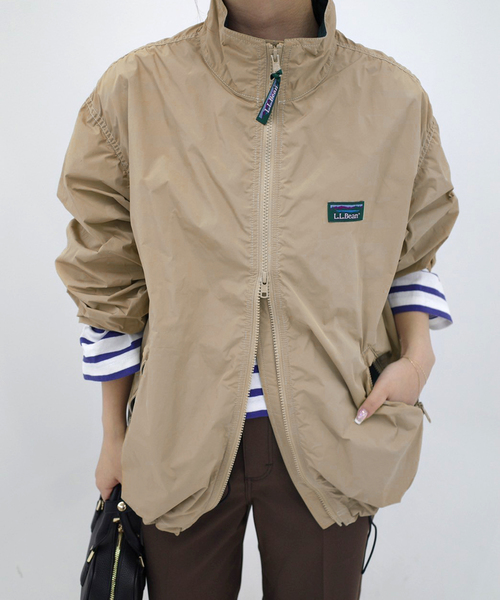 L.L.Bean(エルエルビーン)の「L.L.Bean/エルエルビーン Roxbury jacket 5175-9047【洗濯機使用可能】(ブルゾン・レディース・ネイビー/ベージュ・36)」の7枚目の写真