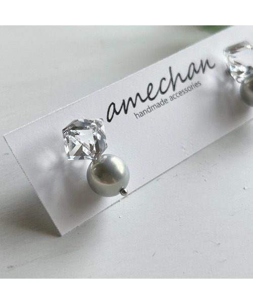 tone（トーン）の「【amechan】一粒（ピアス）(MA)（ピアス（両耳用）・レディース・グレー/ホワイト/ブラウン・FREE）」の21枚目の写真
