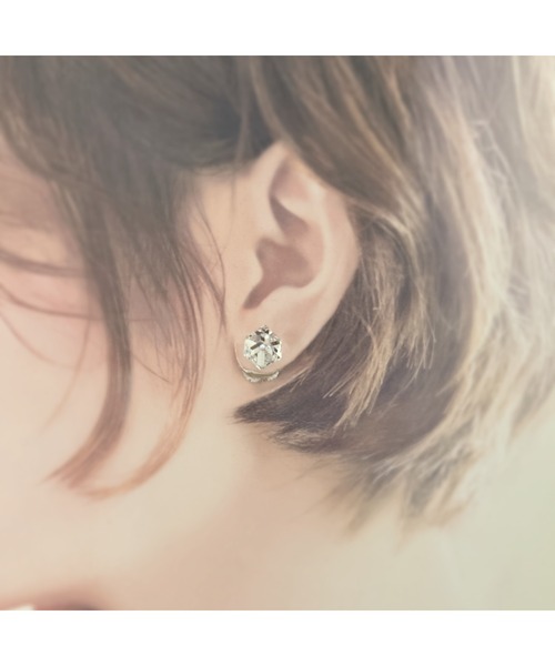 tone（トーン）の「【amechan】一粒（ピアス）(MA)（ピアス（両耳用）・レディース・グレー/ホワイト/ブラウン・FREE）」の6枚目の写真