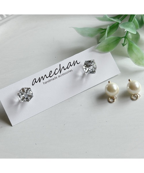 tone（トーン）の「【amechan】一粒（ピアス）(MA)（ピアス（両耳用）・レディース・グレー/ホワイト/ブラウン・FREE）」の18枚目の写真