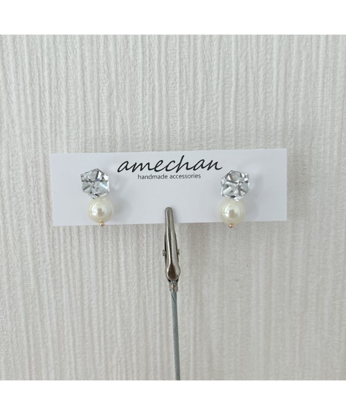 tone（トーン）の「【amechan】一粒（ピアス）(MA)（ピアス（両耳用）・レディース・グレー/ホワイト/ブラウン・FREE）」の19枚目の写真