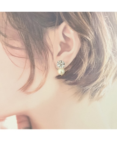 tone（トーン）の「【amechan】一粒（ピアス）(MA)（ピアス（両耳用）・レディース・グレー/ホワイト/ブラウン・FREE）」の20枚目の写真