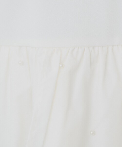 index(インデックス)の「カットジョーゼットドッキングペプラムトップス【洗濯機可】(Tシャツ/カットソー・レディース・オフホワイト/ブラック/オレンジ系・40/38/42/36)」の7枚目の写真