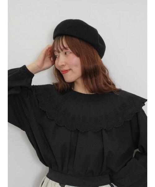 Samansa Mos2（サマンサ モスモス）の「襟ラウンドレースブラウス（シャツ/ブラウス・レディース・ラベンダー/キナリ/ブラック/オフホワイト・F）」の7枚目の写真