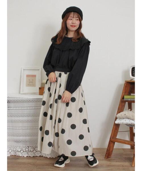 Samansa Mos2（サマンサ モスモス）の「襟ラウンドレースブラウス（シャツ/ブラウス・レディース・ラベンダー/キナリ/ブラック/オフホワイト・F）」の9枚目の写真