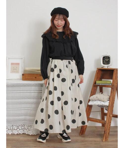 Samansa Mos2（サマンサ モスモス）の「襟ラウンドレースブラウス（シャツ/ブラウス・レディース・ラベンダー/キナリ/ブラック/オフホワイト・F）」の10枚目の写真