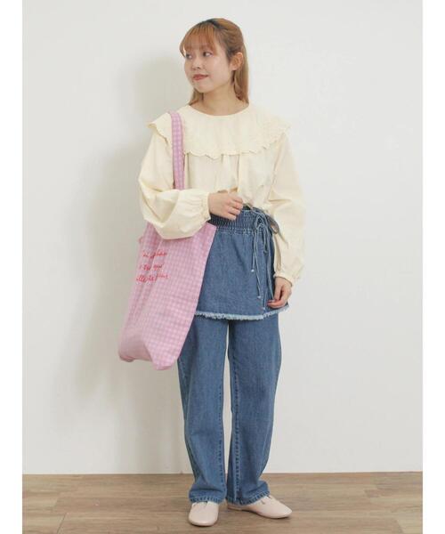 Samansa Mos2（サマンサ モスモス）の「襟ラウンドレースブラウス（シャツ/ブラウス・レディース・ラベンダー/キナリ/ブラック/オフホワイト・F）」の20枚目の写真