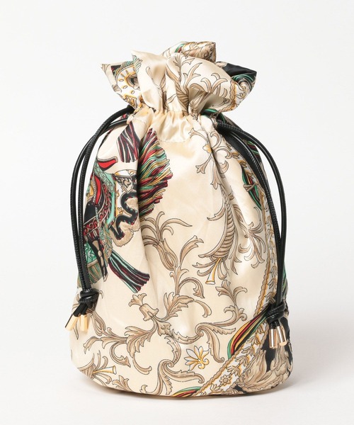 Andemiu（アンデミュウ）の「スカーフバケツバック322616（ショルダーバッグ・レディース・ブラック/ベージュ・FREE）」の9枚目の写真