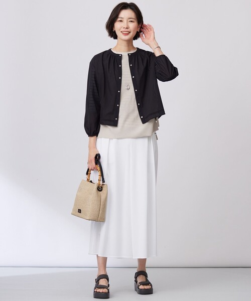 J.PRESS(ジェイプレス)の「【洗える】Vis/Peスパーク クルーネック ニット ベスト(ベスト・レディース・アイボリー系/ネイビー系/ベージュ系・F)」の9枚目の写真