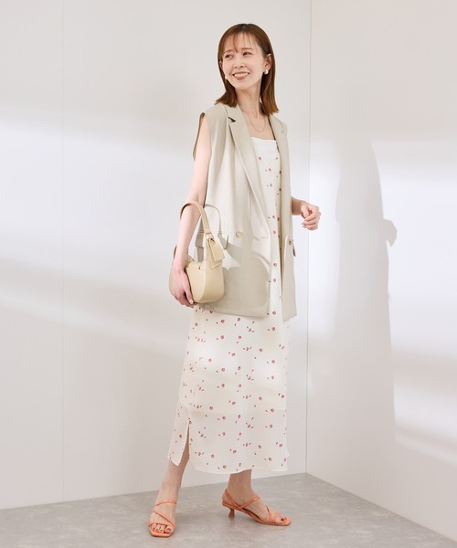 ROPE PICNIC 【抗菌防臭・接触冷感・UVカット】ジャケット 抗菌防臭・接触冷感・UVカット】カナパスリーブレスジャケット