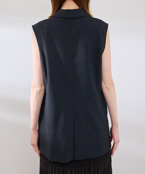 ROPE' PICNIC（ロペピクニック）の「カナパ スリーブレスジレ/セットアップ対応・UV・抗菌防臭・接触冷感（ベスト・レディース・ネイビー/グリーン系その他/ベージュ・38）」の11枚目の写真