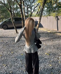 MEMECLE（メメクル）の「【 MEMECLE / メメクル 】裾フリルレイヤード 長袖トップス（Tシャツ/カットソー）」