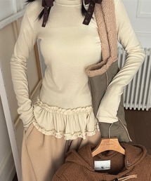 MEMECLE（メメクル）の「【 MEMECLE / メメクル 】裾フリルレイヤード 長袖トップス（Tシャツ/カットソー）」