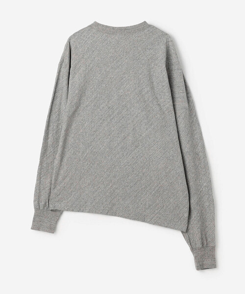 INSCRIRE（アンスクリア）の「INSCRIRE | ラフィコットン アシンメトリー ロングスリーブTシャツ WOMEN（Tシャツ/カットソー・レディース・グレー/ネイビー・2）」の12枚目の写真