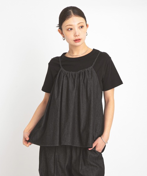 URBAN RESEARCH Sonny Label(アーバンリサーチサニーレーベル)の「デニムキャミ×パンツセットアップ(セットアップ・レディース・ブラック/インディゴブルー・FREE)」の15枚目の写真