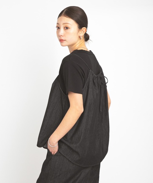 URBAN RESEARCH Sonny Label(アーバンリサーチサニーレーベル)の「デニムキャミ×パンツセットアップ(セットアップ・レディース・ブラック/インディゴブルー・FREE)」の13枚目の写真
