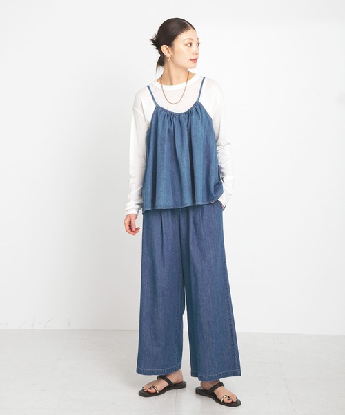 セール】デニムキャミ×パンツセットアップ（セットアップ
