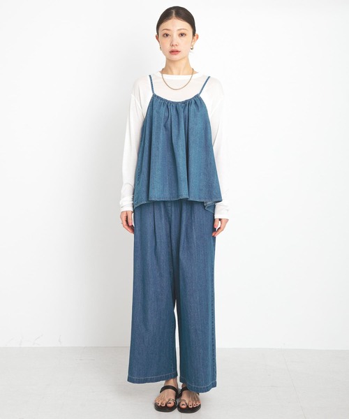 URBAN RESEARCH Sonny Label(アーバンリサーチサニーレーベル)の「デニムキャミ×パンツセットアップ(セットアップ・レディース・ブラック/インディゴブルー・FREE)」の21枚目の写真