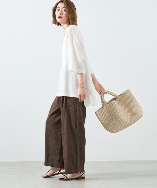 MICA&DEAL(マイカ&ディール)の「【NAGHEDI】トートバッグ-St Barths Medium Tote(トートバッグ・レディース・アイボリー/グレイッシュベージュ・M)」の5枚目の写真
