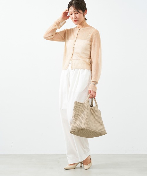 MICA&DEAL(マイカ&ディール)の「【NAGHEDI】トートバッグ-St Barths Medium Tote(トートバッグ・レディース・アイボリー/グレイッシュベージュ・M)」の7枚目の写真