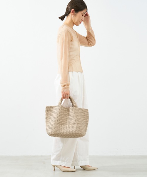 MICA&DEAL(マイカ&ディール)の「【NAGHEDI】トートバッグ-St Barths Medium Tote(トートバッグ・レディース・アイボリー/グレイッシュベージュ・M)」の8枚目の写真