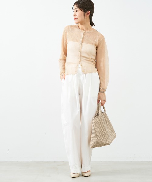 MICA&DEAL(マイカ&ディール)の「【NAGHEDI】トートバッグ-St Barths Medium Tote(トートバッグ・レディース・アイボリー/グレイッシュベージュ・M)」の9枚目の写真