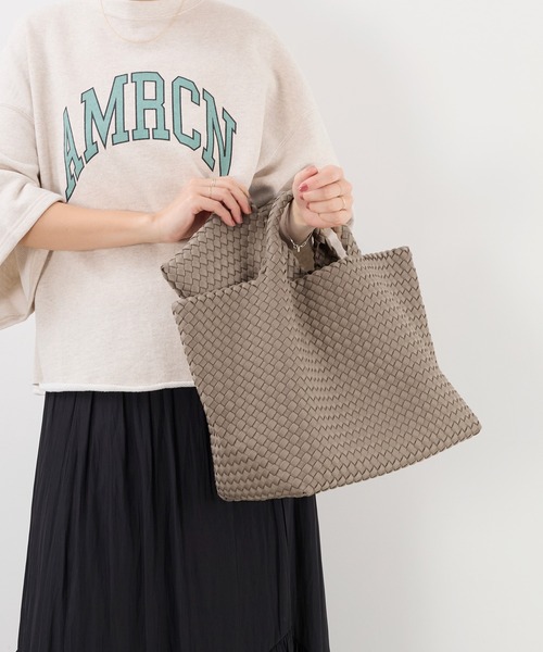 MICA&DEAL(マイカ&ディール)の「【NAGHEDI】トートバッグ-St Barths Medium Tote(トートバッグ・レディース・アイボリー/グレイッシュベージュ・M)」の18枚目の写真