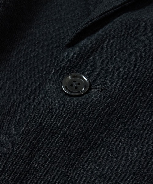 WILD LIFE TAILOR Adam et Rope'（ワイルドテーラーアダムエロペ　）の「【WILD LIFE TAILOR】コットンリネン オックス ジャケット / セットアップ対応（テーラードジャケット・メンズ・キナリ/ブラック・L/M）」の11枚目の写真