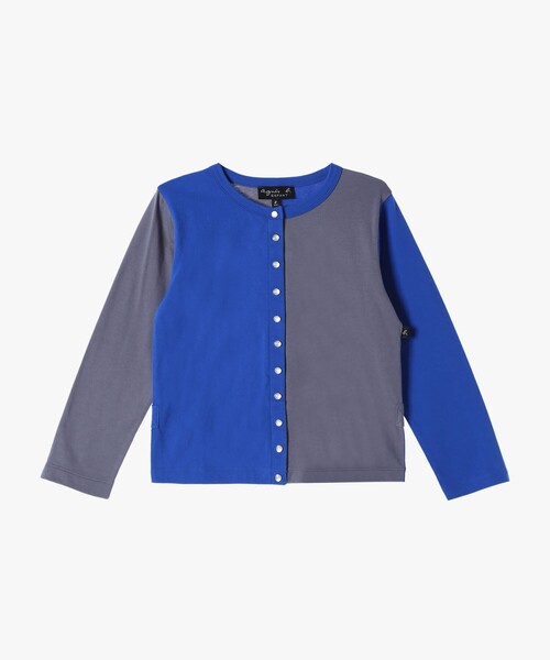 agnes b.(アニエスベー)の「JF59 E CARDIGAN キッズ カーディガン(カーディガン/ボレロ・キッズ・ブルー系その他・12YEAR/6YEAR/10YEAR/4YEAR/8YEAR)」の1枚目の写真