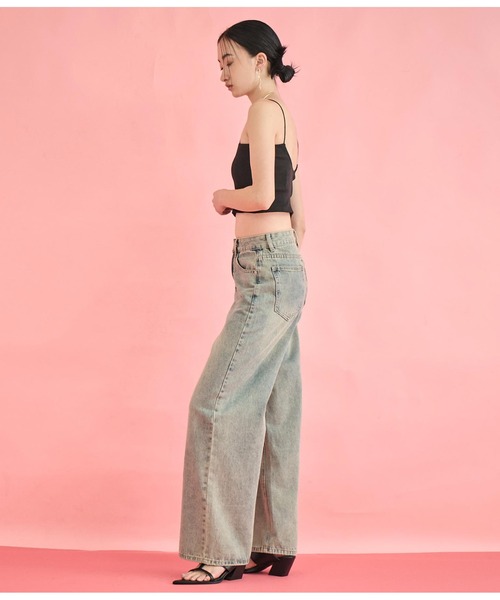 Settimissimo（セッティミッシモ）の「カップ付き バックラウンド ショート キャミソール（キャミソール・レディース・ブラック/オフホワイト・FREE）」の11枚目の写真