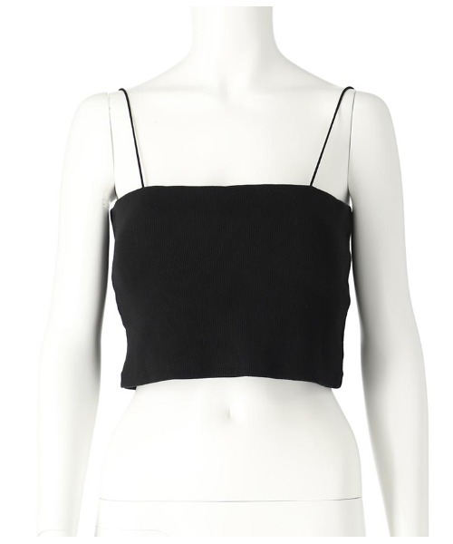 Settimissimo（セッティミッシモ）の「カップ付き バックラウンド ショート キャミソール（キャミソール・レディース・ブラック/オフホワイト・FREE）」の7枚目の写真