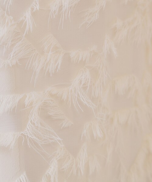 OPAQUE.CLIP（オペークドットクリップ）の「《VERY掲載》フリンジジャカードブラウス【洗濯機洗い可】（シャツ/ブラウス・レディース・ライトグリーン/オフホワイト/チャコールグレー・38/40/42）」の7枚目の写真