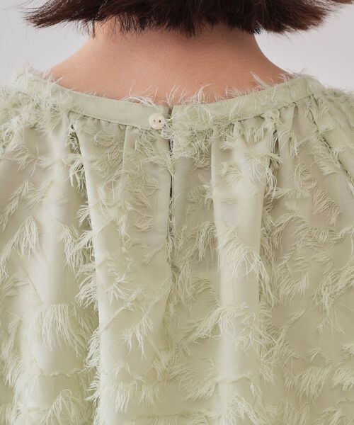 OPAQUE.CLIP（オペークドットクリップ）の「《VERY掲載》フリンジジャカードブラウス【洗濯機洗い可】（シャツ/ブラウス・レディース・ライトグリーン/オフホワイト/チャコールグレー・38/40/42）」の20枚目の写真