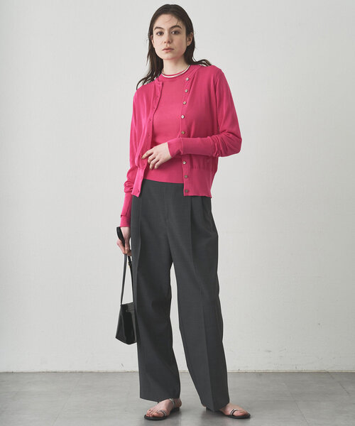 Whim Gazette ハイゲージ天竺カーディガン Whim Gazette（ウィムガゼット）の「ハイゲージ天竺カーディガン