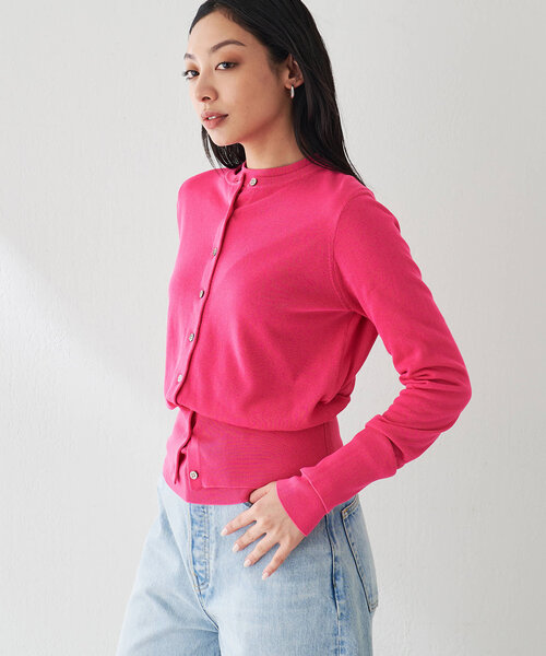 Whim Gazette（ウィムガゼット）の「ハイゲージ天竺カーディガン