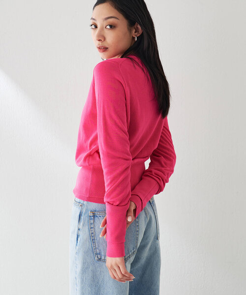 Whim Gazette（ウィムガゼット）の「ハイゲージ天竺カーディガン