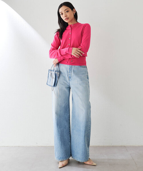 Whim Gazette（ウィムガゼット）の「ハイゲージ天竺カーディガン