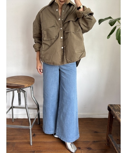 Day and Grade（デイアンドグレイド）の「【レトロワイド高まる】フロントボタン ワイドデニムパンツ / ライトブルー / マキシ丈（デニムパンツ・レディース・ブルー・FREE）」の7枚目の写真