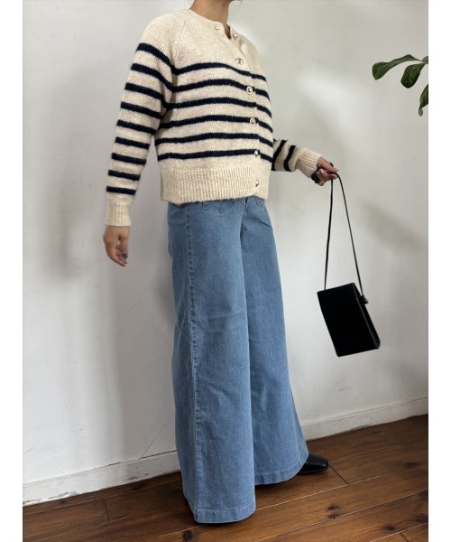 Day and Grade（デイアンドグレイド）の「【レトロワイド高まる】フロントボタン ワイドデニムパンツ / ライトブルー / マキシ丈（デニムパンツ・レディース・ブルー・FREE）」の2枚目の写真