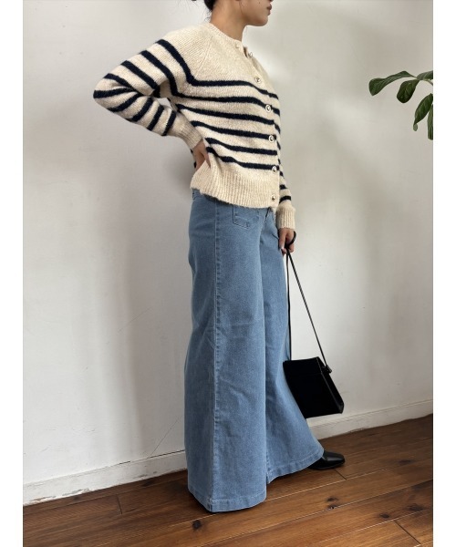 Day and Grade（デイアンドグレイド）の「【レトロワイド高まる】フロントボタン ワイドデニムパンツ / ライトブルー / マキシ丈（デニムパンツ・レディース・ブルー・FREE）」の3枚目の写真