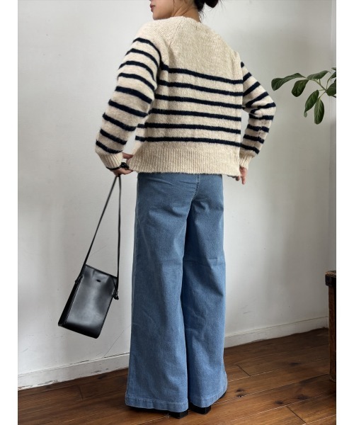 Day and Grade（デイアンドグレイド）の「【レトロワイド高まる】フロントボタン ワイドデニムパンツ / ライトブルー / マキシ丈（デニムパンツ・レディース・ブルー・FREE）」の4枚目の写真