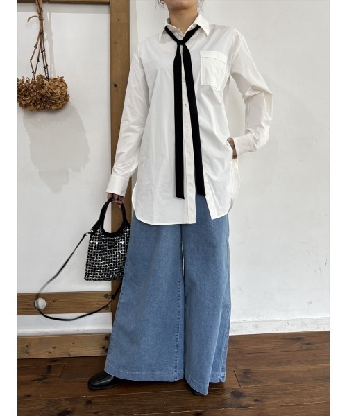 Day and Grade（デイアンドグレイド）の「【レトロワイド高まる】フロントボタン ワイドデニムパンツ / ライトブルー / マキシ丈（デニムパンツ・レディース・ブルー・FREE）」の9枚目の写真