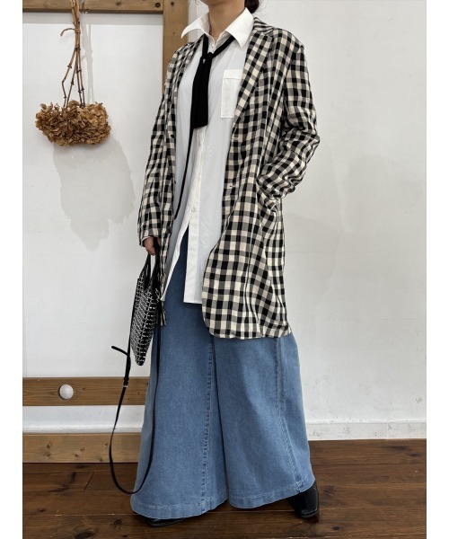 Day and Grade（デイアンドグレイド）の「【レトロワイド高まる】フロントボタン ワイドデニムパンツ / ライトブルー / マキシ丈（デニムパンツ・レディース・ブルー・FREE）」の10枚目の写真